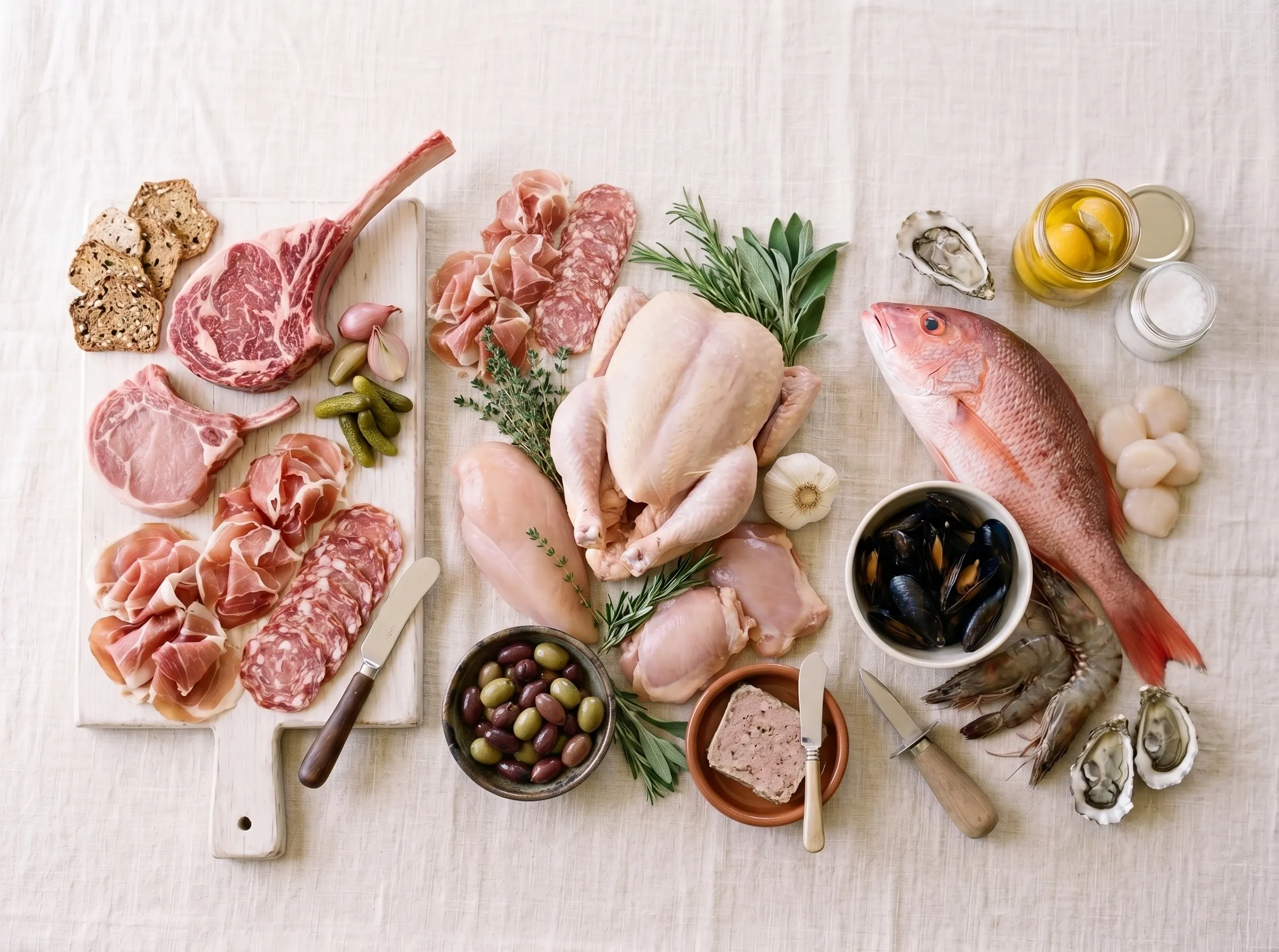 Wagyu / seafood / charcuterie