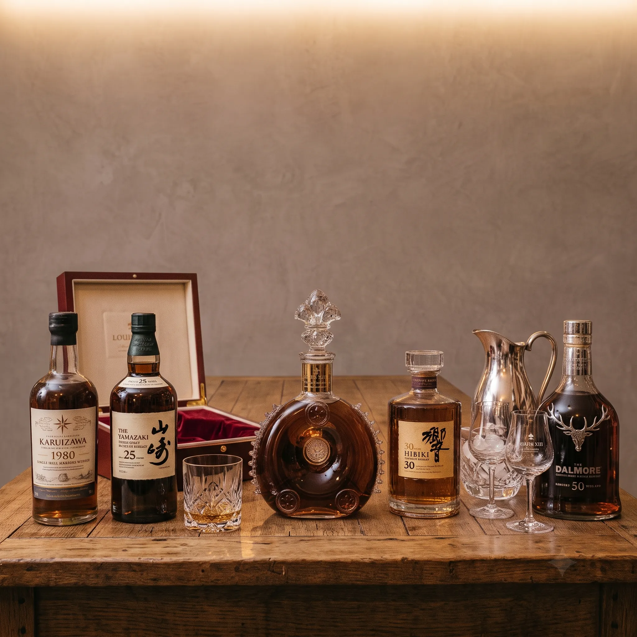 Louis XIII cognac & Japanese whisky